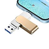 Clé USB pour iPhone iPad 128 Go , Qarunt 4 en 1 USB 3.0 Mémoire Stick Extension de Stockage pour ...
