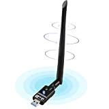 Clé WiFi,Adaptateur WiFi 1200 Mbps,Dongle WiFi avec émetteur Bluetooth 5.0 Récepteur Double Bande 5 GHz/2,4 GHz USB 3.0 Rapide à ...