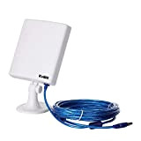Clé WiFi Dongle Antenne USB Adaptateur,KuWFi Adaptateur réseau WiFi extérieur à Longue portée antenne à Gain élevé Antenne 14dBi Câble ...