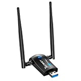 Clé WiFi, Techkey Adaptateur USB WiFi 1200Mbps Dongle WiFi pour PC Dual Band 2,42GHz / 300Mbps 5.8GHz / 867Mbps 5dBi ...