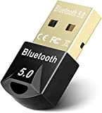 Clés Bluetooth 5.0 USB Bluetooth Adaptateur Dongle pour PC Mini Clé Bluetooth Récepteur Émetteur Compatible avec Windows Vista 7/8/8.1/10 pour ...