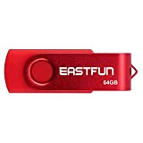 Clés USB 64 Go Mémoire Stick EASTFUN USB 2.0 Flash Drive Rotation Stockage Disque Pendrive (Rouge)