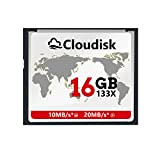 Cloudisk Carte mémoire compacte 16 Go CF pour appareil photo reflex numérique