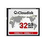Cloudisk Carte mémoire compacte 32 Go CF pour appareil photo reflex numérique