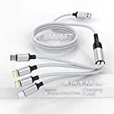 Coccinelle multifonction,Câble Multi USB, Quanlex 3 en 1 Câble Universel [1.8M] multi USB Câble de Chargement en Nylon avec Lightning ...