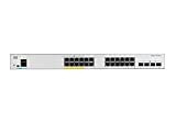 Commutateur réseau Cisco Catalyst 1000-24FP-4G-L, 24 ports Gigabit Ethernet (GbE) PoE+, consommation PoE 370 W, 4 ports de liaison montante 1G SFP, garantie ...
