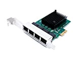 Computer District - Carte Réseau 4 Ports Ethernet RJ45 - Gigabit - LAN - PCI Express X1 - (PCI-E Pcie) ...
