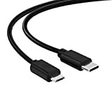 conecto 1.50m Câble de connexion USB C vers Micro USB 2.0, câble de données et câble de charge, noir