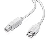 conecto câble USB 2.0 / câble d'imprimante, prise USB A vers prise USB B, 480 MBit/s, Blanc, 1.80m