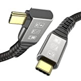 ConnBull Câble pour Thunderbolt 4 Coudé 90 Degrés, USB C Câble Supporte Transfert de données 40 Gbit/s/Vidéo 8K@60Hz / Chargement ...