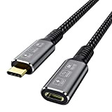 ConnBull Rallonge Thunderbolt 4 Cable Extension 40Gbps Adaptateur USB C Male vers Femelle Supporte 5K@60Hz Video/ 100W Charging(0.8m)