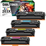 Cool Toner Cartouche de toner compatible pour HP 203X 203A CF540X CF540A HP Color Laserjet Pro MFP M281fdw M281fdn M280nw ...