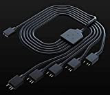 Cooler Master Câble répartiteur 1 à 5 RGB adressable Universel 3 Broches ARGB Sync sur Bandes LED et Ventilateurs pour ...