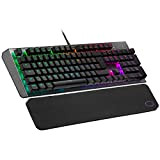 Cooler Master CK550 V2 Mechanical Gaming Keyboard - RGB Backlight, On-the-Fly Control, Brushed Aluminium, with Wrist Rest - German Layout ...