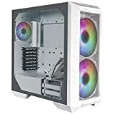 Cooler Master HAF 500 White Boîtier Moyen Tour PC, 2 Ventilateurs 200mm ARGB pour Flux d'air Élevé, Ventilateur GPU 120mm ...