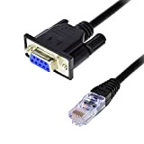 COOSO Câble console DB9 9 broches RJ45 vers RS232 - Port série femelle vers RJ45 femelle - Ethernet/LAN Cat5 - 1 m