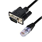 Cooso - Câble RJ45 vers RS232, port série DB9 9 broches mâle vers RJ45 femelle Cat5 Ethernet/LAN (3 mètres)