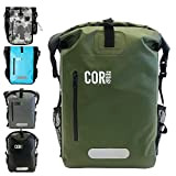 COR Surf Dry Bag Sac Imperméable | Sac à Dos étanche 25 l Avec Protection pour Ordinateur Portable (Vert 25L)