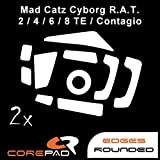 Corepad Skatez Pro 148 Pieds de Souris de Remplacement Compatible avec Mad CATZ Cyborg R.A.T. Rat 2/4 / 6/8 Te/Contagio