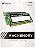 Corsair Mac Memory SODIMM 16Go (2x8Go) DDR3L 1600MHz CL11 Mémoire pour Systèmes Mac, Qualifiée Apple - Noir