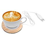 Coussin chauffant électrique pour tasse USB, chauffe-tasses tasse de boisson mat tapis bureau à domicile bureau café chauffé thé tasse ...