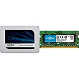 Crucial 250Go CT250MX500SSD1 SSD Interne MX500-jusqu’à 560 Mo/s (3D NAND, SATA, 2,5 Pouces) & RAM CT51264BF160B 4Go DDR3 1600 MHz ...