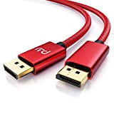 CSL-Computer Câble DisplayPort 8 K vers DisplayPort HBR3, DSC 1.2, HDR 10 Rouge 3 m 3840 x 2160 120 Hz ...