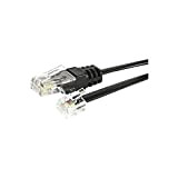 CUC Exertis Connect 284998 câble de téléphone 1 m Noir - Cables de téléphone (1 m, RJ-11, RJ-45, Noir, Male ...