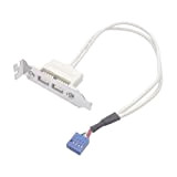 CY Câble 9 broches du panneau arrière femelle USB 2.0 vers la carte mère avec support PCI 30 cm