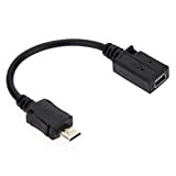 CY Câble adaptateur Micro USB vers Mini USB 2.0 0,1 m Micro USB 5 broches mâle vers Mini USB 5 ...