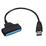 CY Câble Adaptateur USB 3.0 vers SATA 22 Broches pour Pilote de Disque Dur 2,5" SSD Super Vitesse 5 Gbps