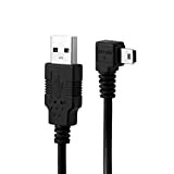 CY Câble de données mini USB type B 5 broches mâle vers USB 2.0 mâle avec ferrite coudé vers la ...