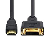 CY Câble HDMI vers DVI mâle HDMI vers DVI (24+5) femelle Adaptateur 1080P pour PC Ordinateur Portable HDTV DVI vers ...