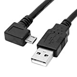 CY Câble micro USB mâle coudé à 90 degrés vers USB 2.0 pour téléphone portable et tablette 1 m