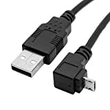 CY - Câble micro USB vers USB pour Samsung i9500/9300/N7100 - coudé à 90° - 25 cm