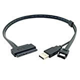 CY Disque dur SATA 22 broches vers Esata Data + câble USB 50 cm