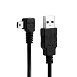 CY Mini câble USB 5 broches coudé à gauche 90 degrés vers USB 2.0 Male Data Cable 50 cm
