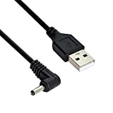 CY USB 2.0 mâle 90 degrés à angle droit de 3,5 mm vers prise d’alimentation CC de 1,35 mm 5 V, câble de 100 cm