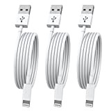 CyclingKit Cable Lightning USB Charge rapide pour iPhone iPad[3Pack 6ft MFi Certifié]