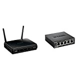 D-Link DAP-1360 Répéteur Wi-FI N 300Mbps - Open Source Linux & DGS-105 Switch 5 Ports Gigabit Metallique 10/100/1000mbps - Idéal ...