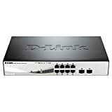 D-Link DGS-1210-08P Switch Smart 8 Ports Gigabit PoE/PoE+ + 2 Ports SFP - PoE 802.3af - Budget PoE 65W - ...