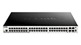 D-Link DGS-1510-52XMP/E Switch Smart Manageable 52 Ports Gigabit 10/100/1000mbps avec POE+, Idéal pour Entreprise Administration et Réseaux Gérés - Cordon ...