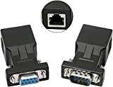 DB9 RS232 à RJ45,DB9 9 broches série à RJ45 CAT5 CAT6 Ethernet LAN étendre câble adaptateur-2pcs