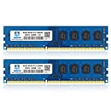 DDR3 1600 UDIMM PC3 12800U 16Go (2x8Go) RAM, DDR3 1600MHz 8Go 2Rx8 PC3 12800U 240-Pin CL11 1.5V Mémoire pour Ordinateur ...