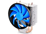DeepCool GAMMAXX 300 Processeur Refroidisseur 12 cm Noir, Bleu, Acier Inoxydable
