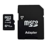 dekoelektropunktde Carte mémoire Micro SD SDXC 64 Go avec adaptateur classe 10 compatible avec Leica M Monochrom (type 246)