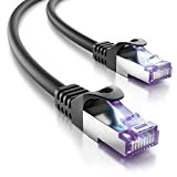 deleyCON 0,25m CAT7 Câble Réseau - 10 Gigabit - Câble de Raccordement RJ45 Câble Ethernet (Cuivre, SFTP PiMF Blindage) - ...