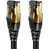 deleyCON 0,25m CAT8.1 Câble Réseau Câble de Raccordement RJ45 LAN Câble DSL Blindage S/FTP 2000MHz 40Gbit CAT.8 Câble Ethernet Prise ...