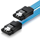 deleyCON 0,3m Câble S-ATA 3 Câble de Données HDD SSD Câble de Raccordement Câble de Connexion Un Clip en Métal ...