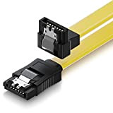 deleyCON 0,3m SATA III Câble S-ATA 3 Câble de Données HDD SSD Câble de Raccordement Câble de Connexion Un Clip ...